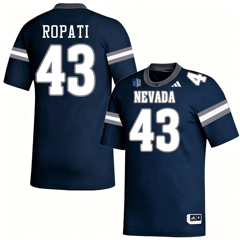 Nevada Wolf Pack #43 Nelson Ropati College Football Jerseys,Uniforms-Navy